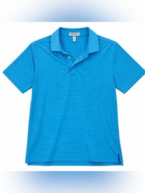 Peter Millar Summer Comfort Conroe Country Club Golf Polo Men’s M Blue Stripe